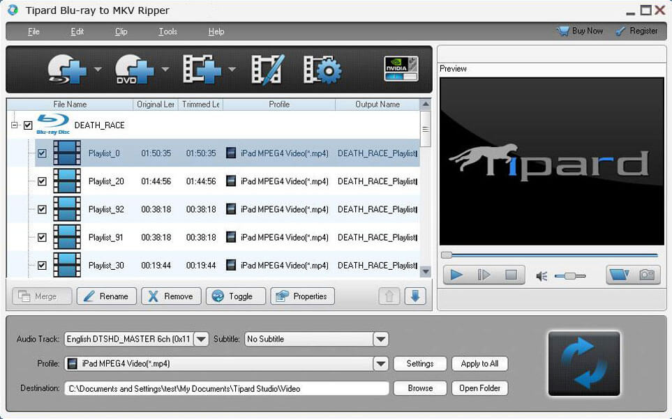 Tipard Bluray to MKV Ripper Bluray to MKV by the best Bluray to
