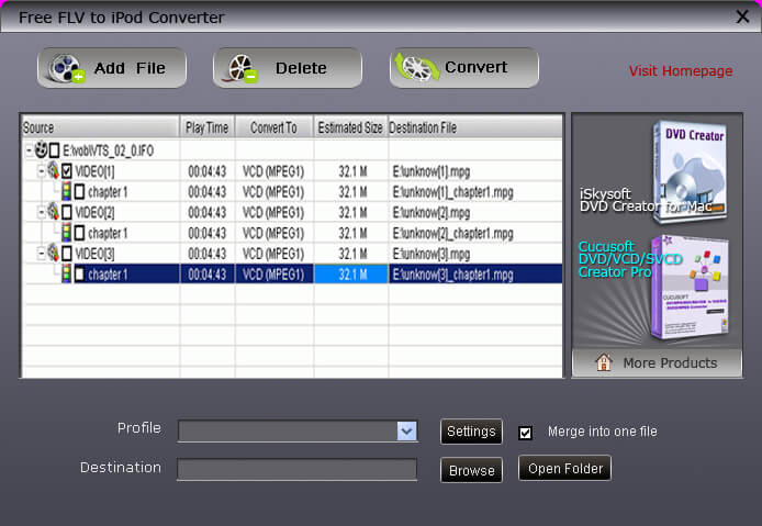 Free FLV to iPod Converter 4.2.20