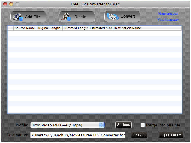 Free FLV Converter for Mac 4.2.20