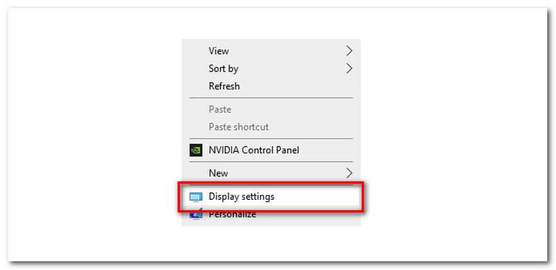 Right Click Display Settings