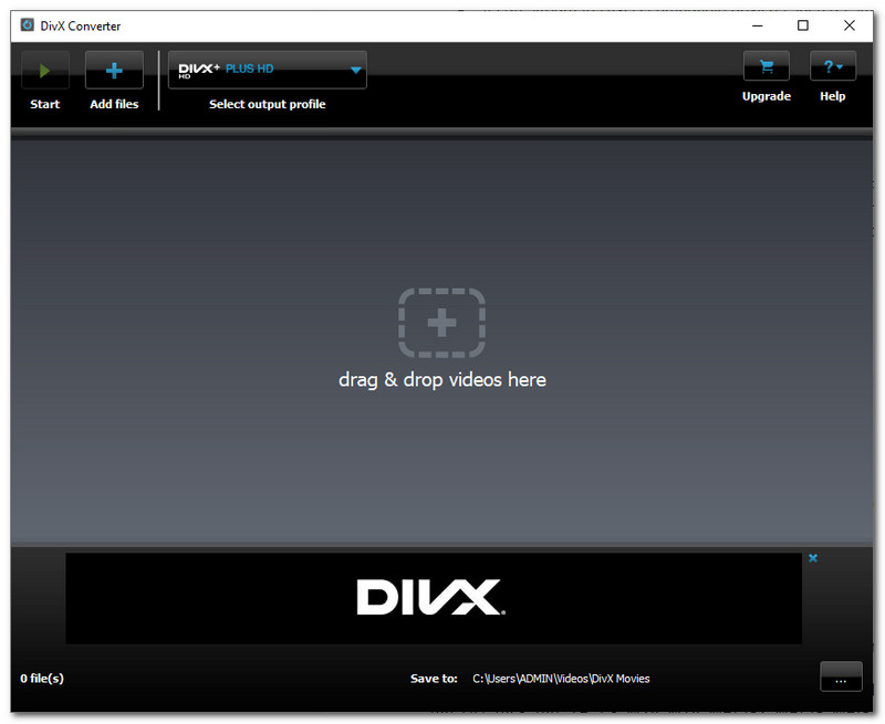 DivX Converter Interface