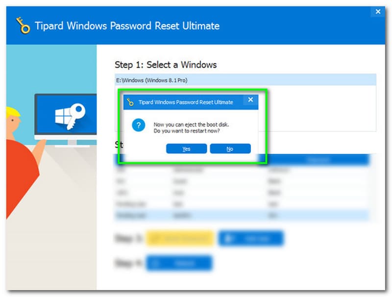 How to Change Windows Password Tipard Windows Password Reset Dialog Box