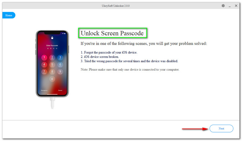 UkeySoft iOS Unlocker Unlock your Screen Passcode