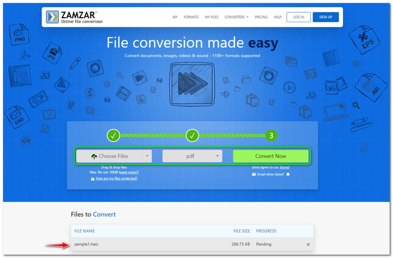 Best HEIC to PDF Converters Zamzar