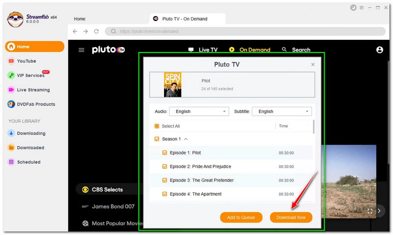 Pluto TV Guide How to Download Movies from Pluto TV Download Now Button