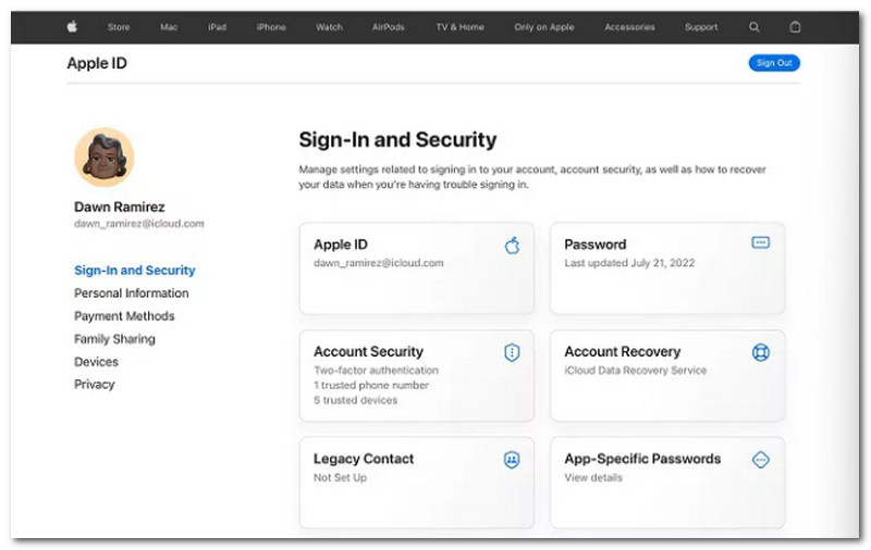 Resetting Apple ID Password