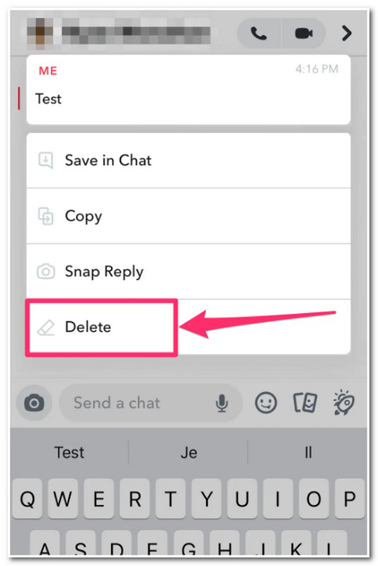 Delete Saved Story on Snapchat Chat