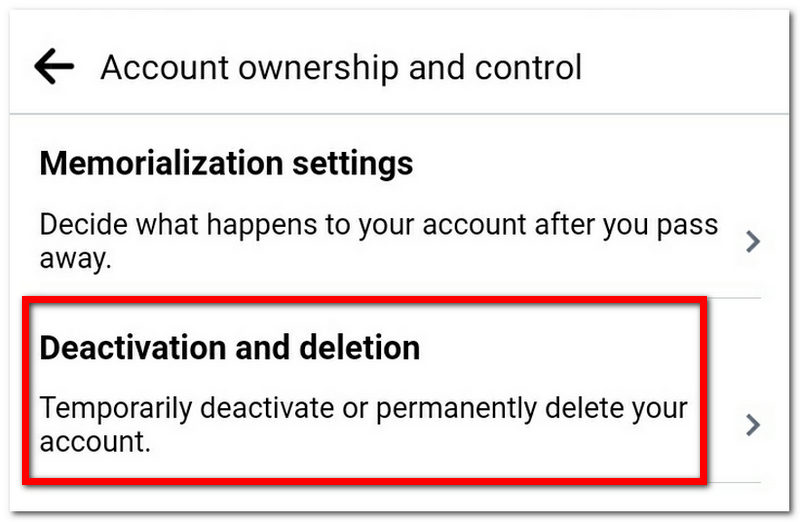 Facebook App Deletion and Deactivation