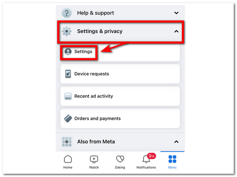 Facebook App Settings and Privacy
