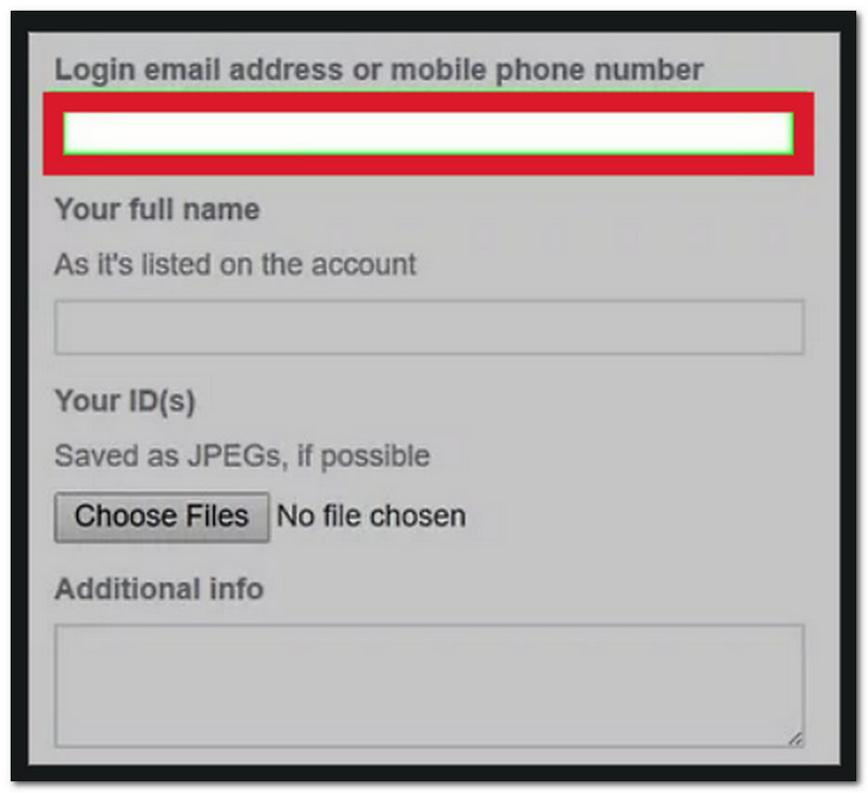 Facebook Enter Your Details Then Send 