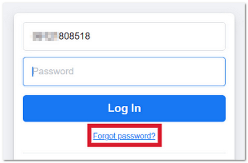 Facebook Forget Password
