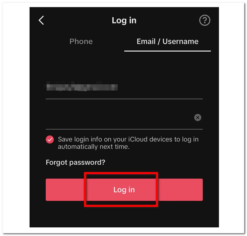 Login Account Username and Password
