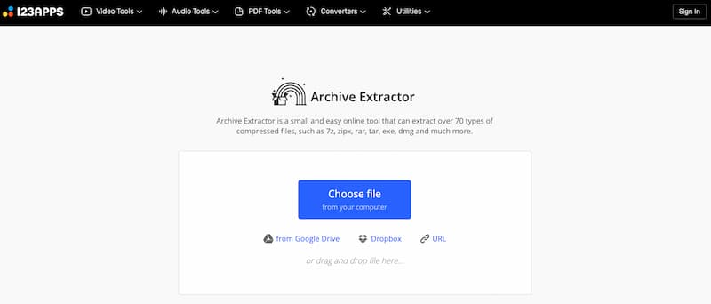 123Apps Archive Extractor