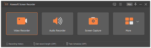 Selecteer videorecorder Aiseesoft schermrecorder