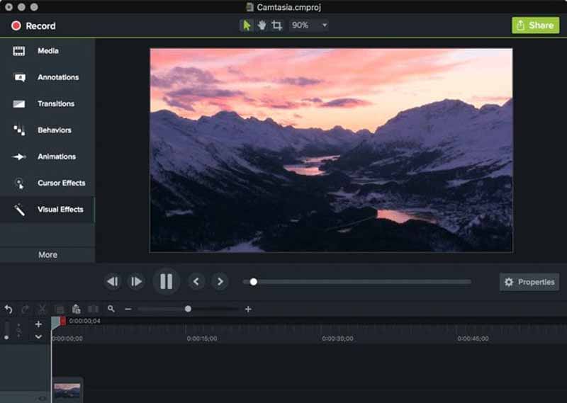 Nội dung chỉnh sửa video Camtasia