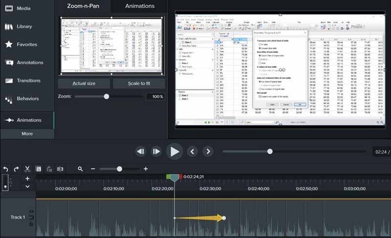 Camtasia 变焦盘