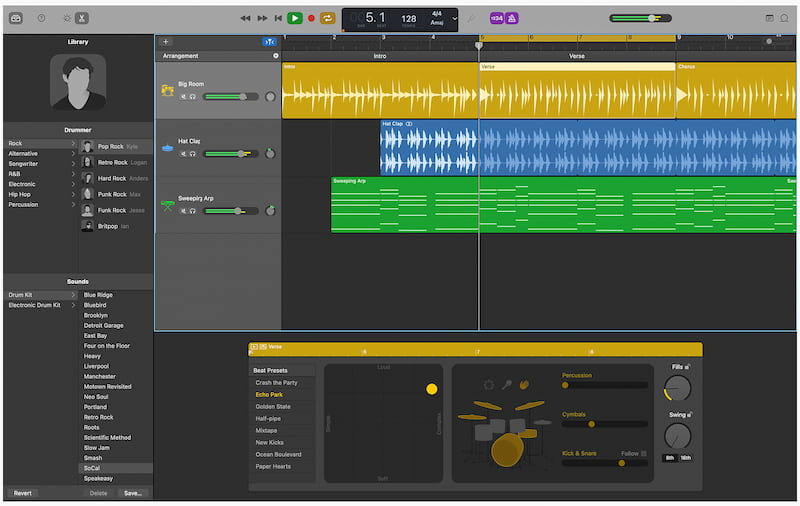 กลอง GarageBand