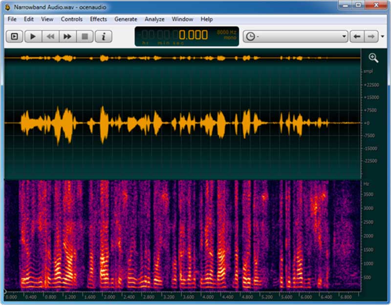 OCenaudio 인터페이스