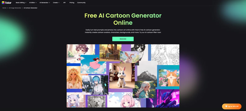 Fotor Free Ai Cartoon Generator Online