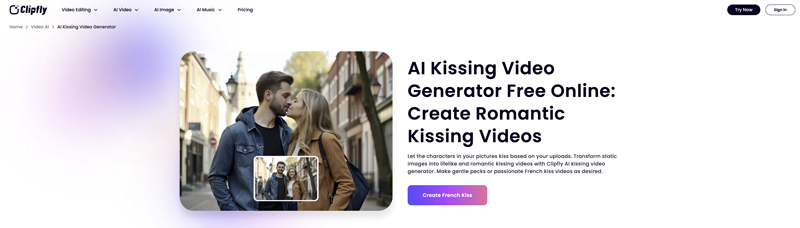Clipfly AI-bewegingsgenerator kusvideo