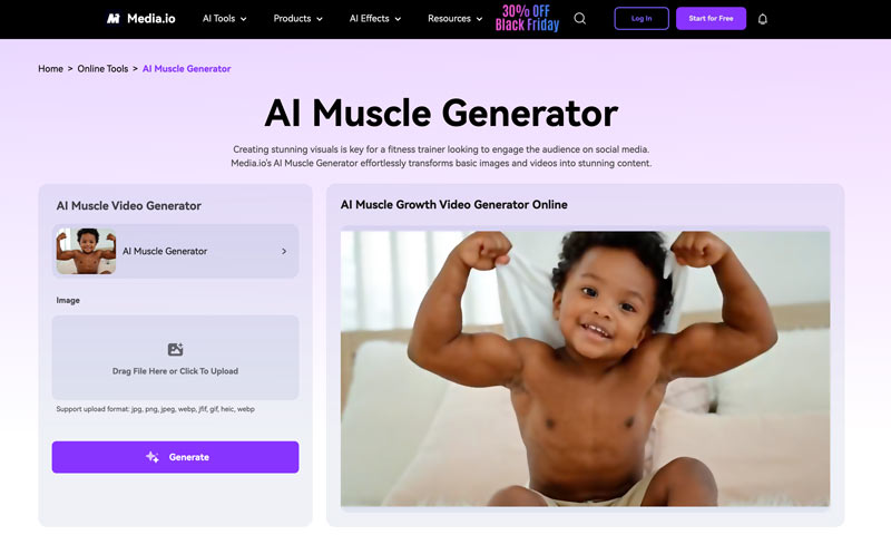 Media io AI-spiergenerator