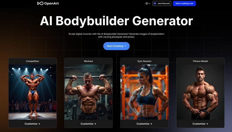 Openart AI Bodybuilder Generator