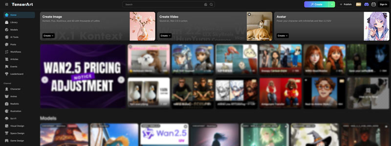 Tensor Art AI Pixel Art Generator