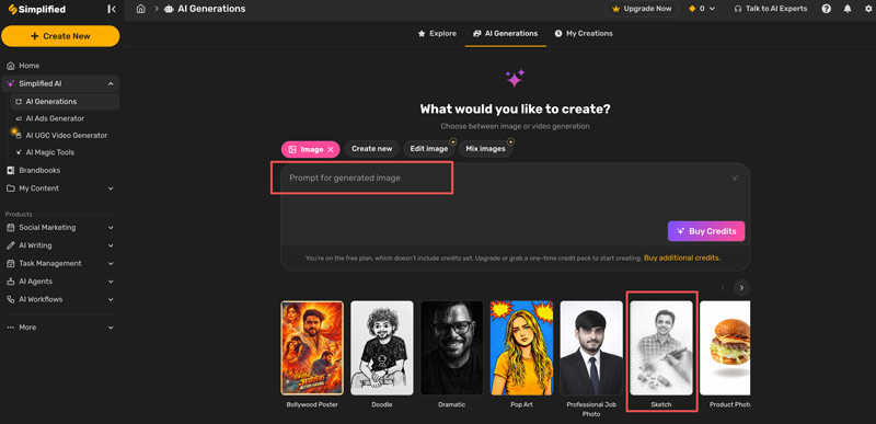 Simplified Ai Text To Image Sketch Generator