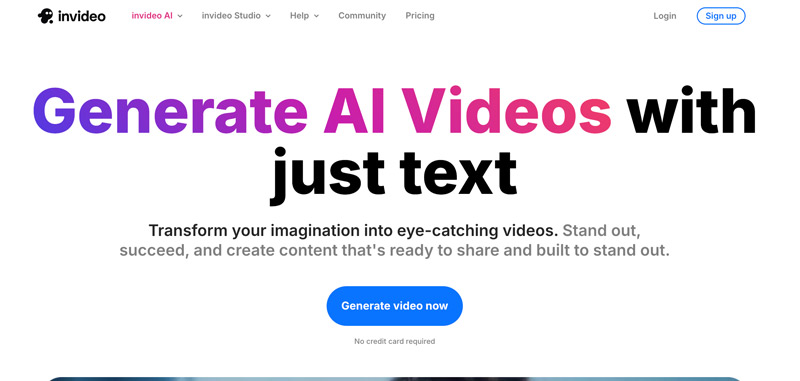 Invideo Ai-tekst-naar-videogenerator