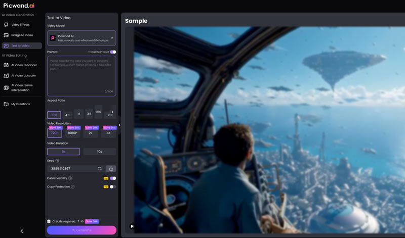 Picwand Tekst naar Video AI Gratis Online