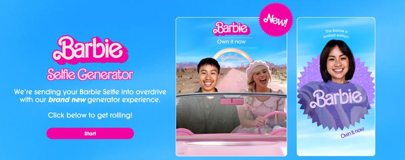 Official Barbie Selfie Generator