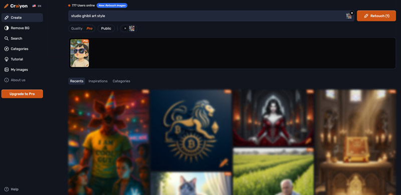 Craiyon AI Studio Ghibli Art Style