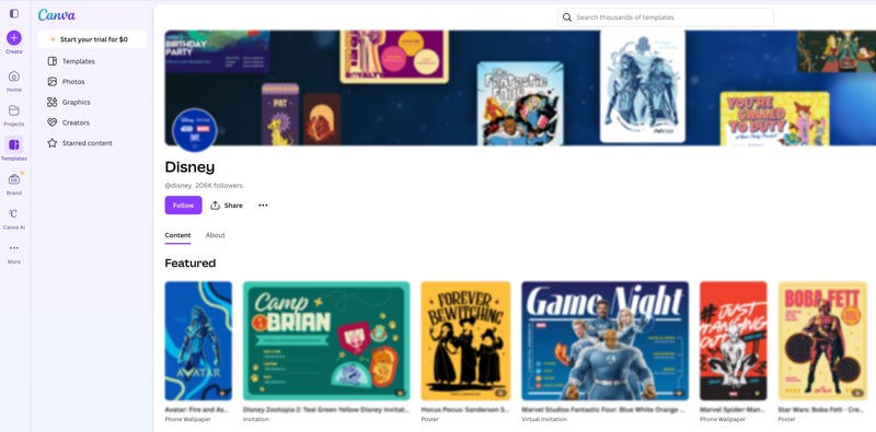 Canva Disney Filters Templates