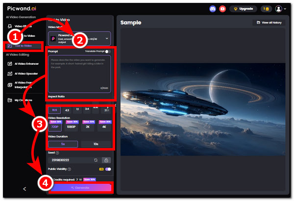Text to Video With Picwand