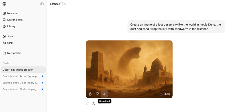 Használja a Dall E 3-at kép létrehozásához