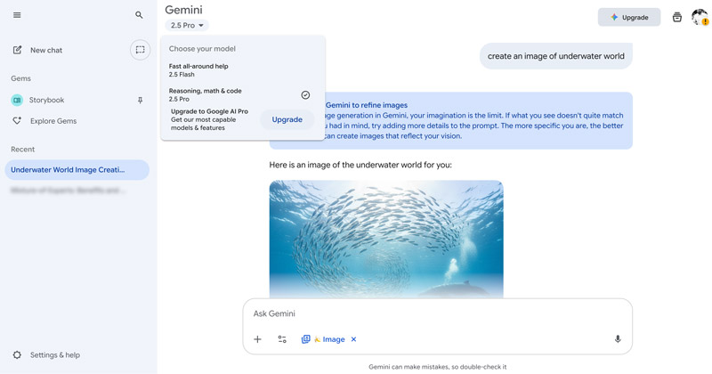 Gunakan Gemini Untuk Menjana Imej