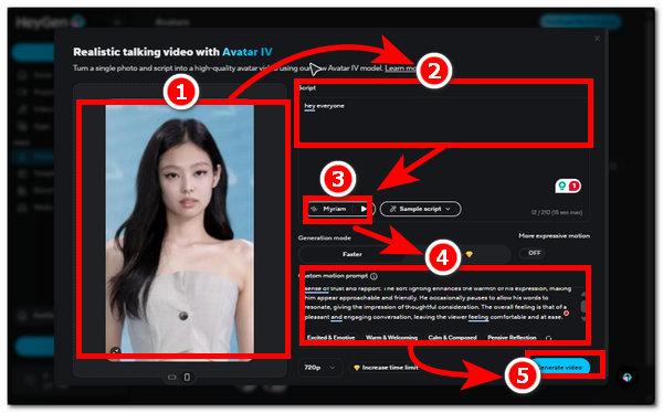Click Generate Video