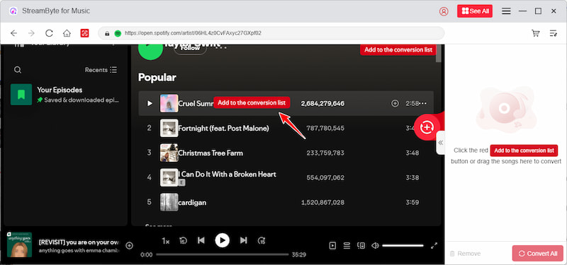 הוסף מוזיקה לספוטיפיי