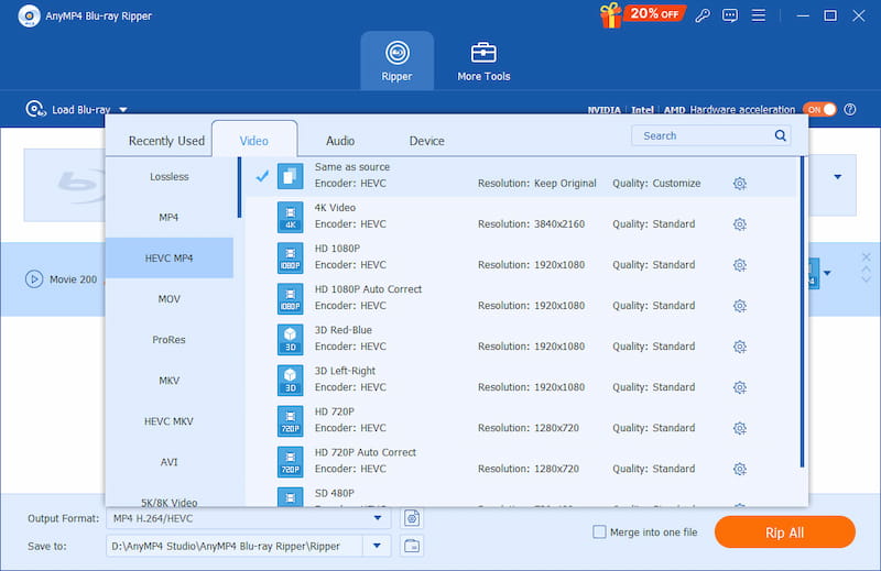 AnyMP4 蓝光提取器