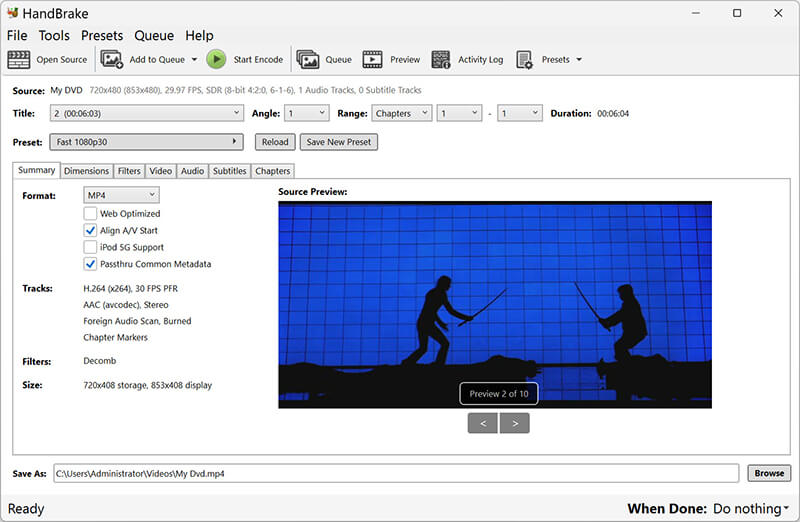 Handbrake Free DVD Ripper