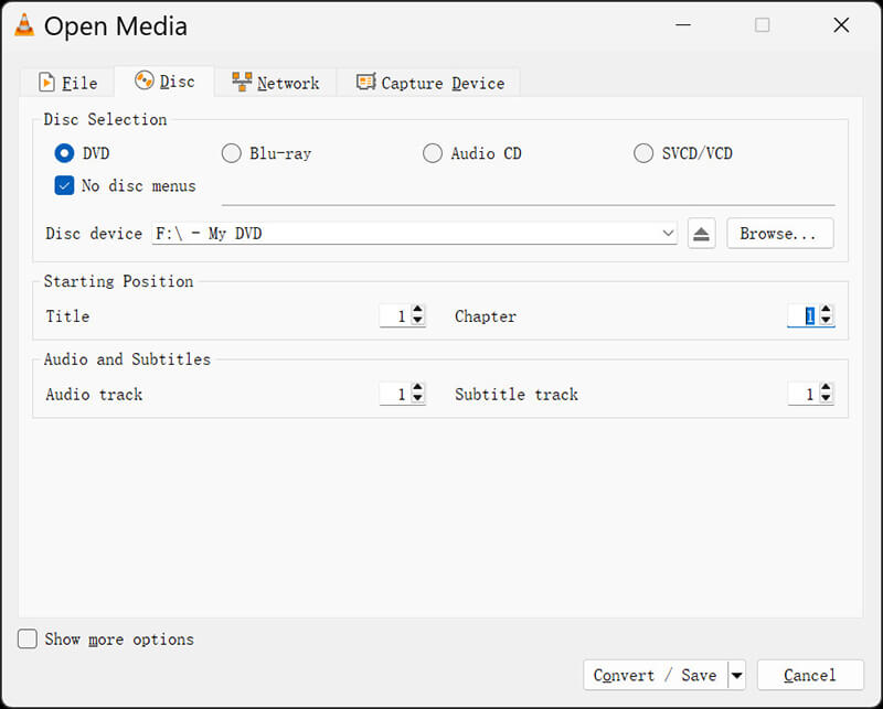 VLC Free DVD Ripper