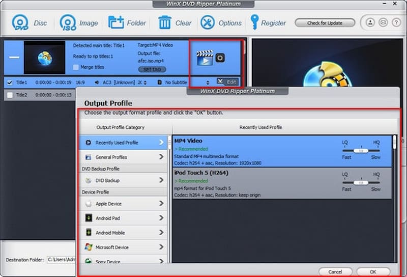 Winx DVD Ripper Latinum velg MP4
