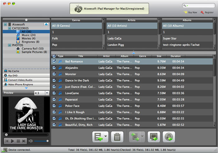 iPad Manager for Mac - manage iPad files on Mac