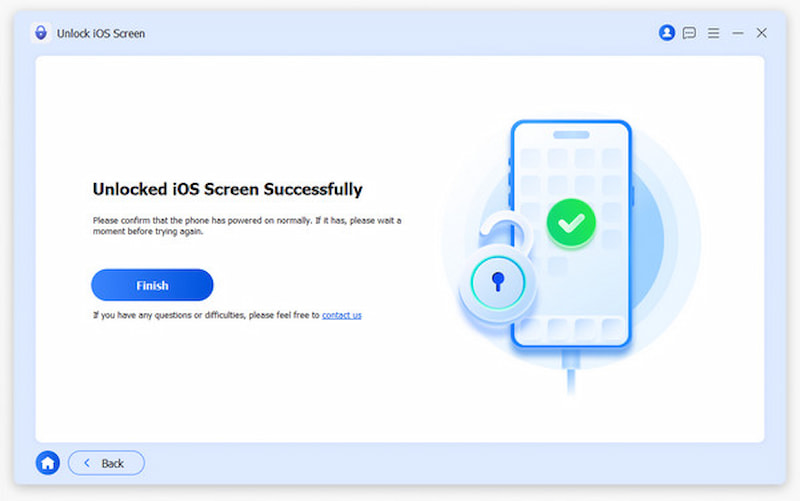 Anymp4 iPhone Unlocker Unlocked Successfully