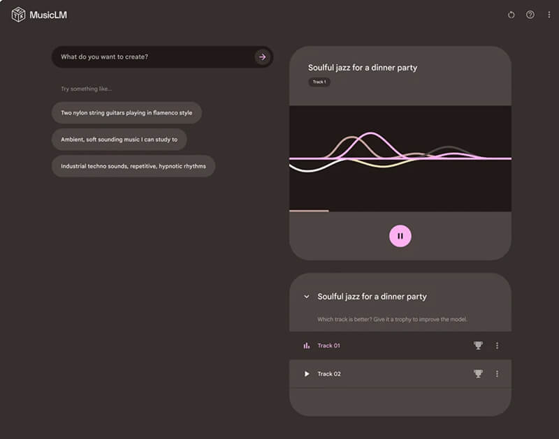 MusicLM Arayüzü