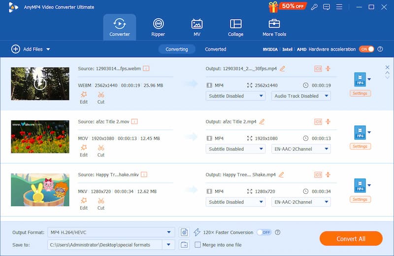 Mp4 Video Converter Anymp4 Video Converter Ultimate