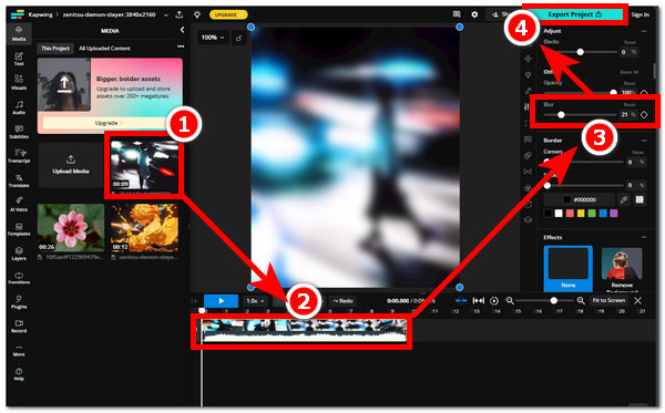 Find og anvend sløring