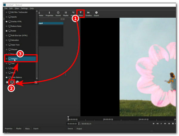 Adgang til stabiliseringsfilter