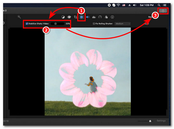 Aktivér stabilisering af rystede videoer