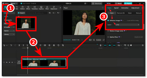 Unblur Video In Capcut